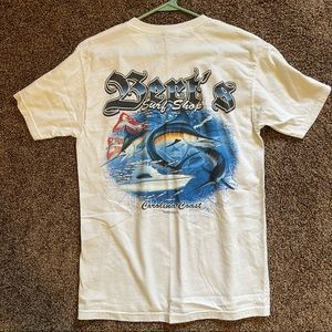 Berts surf shop graphic white tee
